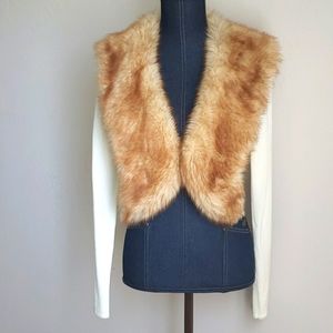 BABY PHAT Vintage 90s Cropped Sweater With Faux Jacket Fur